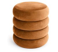 raumhirsch, tabouret SNUGGO, 42 cm - Élégant tabouret rembourré en velours, avec espace de rangement et design rond