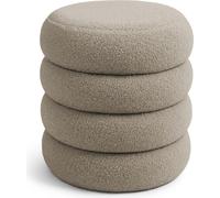 raumhirsch, tabouret SNUGGO, 42 cm - Élégant tabouret rembourré en velours, avec espace de rangement et design rond