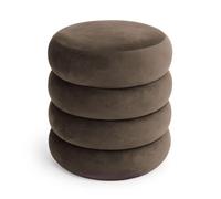 raumhirsch, tabouret SNUGGO, 42 cm - Élégant tabouret rembourré en velours, avec espace de rangement et design rond