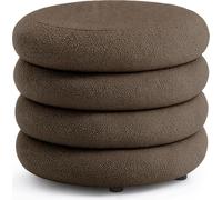 raumhirsch XL, pouf MOLLIS 55 cm - Assise rembourrée en tissu peluche, avec espace de rangement et design rond