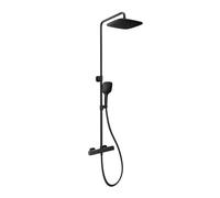 Ravak 10° Free - Set de douche TD F 091.20 / 150 avec thermostat, 25 cm, noir X070160