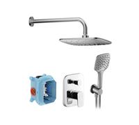 Ravak 10° - Set de douche avec mitigeur encastré, corps d’encastrement, 3 jets, chrome X07S011
