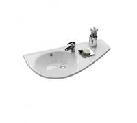 Ravak Avocado Comfort lavabo suspendu asymétrique 85 × 45 cm droite avec trop-plein, blanc