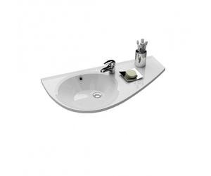 Ravak Avocado Comfort lavabo suspendu asymétrique 85 × 45 cm droite avec trop-plein, blanc