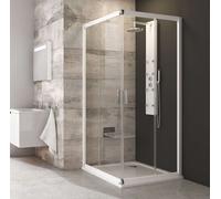 Ravak Blix - Cabine de douche en quatre parties, 88-90 cm, blanc/verre clair 1LV70100Z1