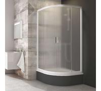 Ravak Blix - Cabine de douche quart de rond en quatre parties BLCP4-80 Sabina, 78-80 cm, blanc/verre Grape 3B240140ZG