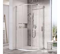 Ravak Blix - Cabine de douche Slim BLSCP4-80, 80x80 cm, acier inoxydable brillant/verre clair X3BM40C00Z1