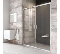 Ravak Blix - Porte de douche en quatre parties BLDP4-170, 167-171 cm, aluminium brillant/verre clair 0YVV0C00Z1