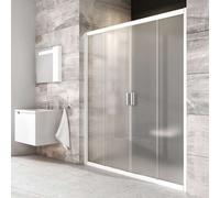 Ravak Blix - Porte de douche en quatre parties BLDP4-170, 167-171 cm, blanc/verre Grape 0YVV0100ZG
