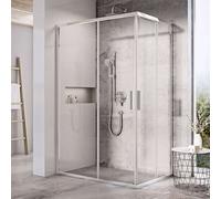 Ravak Blix Slim - Porte de douche, 120x195 cm, aluminium brillant/verre clair X1XMG0C00Z1