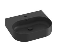 Ravak Ceramic - Lavabo 55 x 45 cm, avec trop-plein, trou de robinetterie, noir mat XJX0D155003