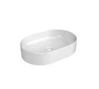 Ravak Ceramic lavabo 55x37 cm ovale à poser blanc brillant XJX01155001