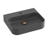 Ravak Ceramic - Lavabo 55x45 cm, avec trop-plein, trou de robinetterie, anthracite XJX03155005