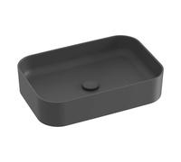 Ravak Ceramic - Vasque à poser 55 x 37 cm, sans trop-plein, sans trou de robinetterie, anthracite XJX03155003