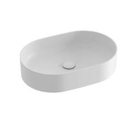 Ravak Ceramic - Vasque à poser 55 x 37 cm, sans trop-plein, sans trou de robinetterie, blanc mat XJX0E155000