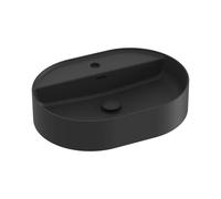 Ravak Ceramic - Vasque à poser 55 x 40 cm, avec trop-plein, trou de robinetterie, noir mat XJX0D155002