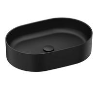 Ravak Ceramic - Vasque à poser, 55x37 cm, sans trop-plein, noir mat XJX0D155000