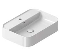 Ravak Ceramic - Vasque à poser sur plan, 6x4 cm, avec trop-plein, un trou pour robinetterie, blanc XJX01155005