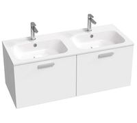Ravak Chrome II - Meuble pour lavabo, 120x47x49 cm, 2 tiroirs, blanc brillant X000001775