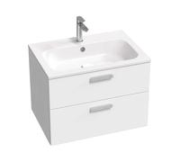 Ravak Chrome II - Meuble pour lavabo, 70x50x49 cm, 2 tiroirs, blanc brillant X000001773