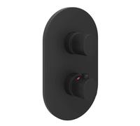 Ravak Chrome II - Mitigeur thermostatique encastré, 2 sorties, noir X070467