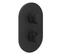Ravak Chrome II - Mitigeur thermostatique encastré, 3 sorties, noir X070469
