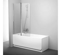 Ravak Chrome - Paroi de baignoire CVS2, gauche, 99x150 cm, aluminium brillant/verre transparent 7QLA0C00Z1