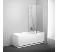 Ravak Chrome - Paroi de baignoire en deux parties CVS2-100 R, 99x150 cm, droite, aluminium brillant/verre transparent 7QRA0C00Z1