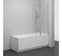 Ravak Chrome - Paroi de baignoire en deux parties CVS2-100 R, 99x150 cm, droite, verre satiné/clair 7QRA0U00Z1