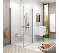Ravak Chrome - Porte de douche CRV1-80, 78-80 cm, aluminium brillant/verre transparent 1QV40C01Z1