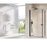 Ravak Chrome - Porte de douche CRV1-80, 80x195 cm, noir/verre clair 1QV40301Z1