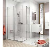 Ravak Chrome - Porte de douche CRV2-100, 98-100 cm, aluminium poli/verre transparent 1QVA0C00Z1