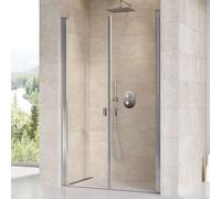 Ravak Chrome - Porte de douche en deux parties CSDL2-110, 1075-1105 cm, aluminium brillant/verre transparent 0QVDCC0LZ1