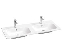 Ravak Chrome Slim - Double-lavabo, 120x49 cm, avec trop-plein, 2 trous pour robinetterie, blanc XJG01112001