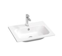 Ravak Chrome Slim - Lavabo 60x49 mm, avec trop-plein, trou pour robinetterie, blanc XJG01160001