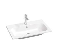 Ravak Chrome Slim - Lavabo 80x49 mm, avec trop-plein, trou pour robinetterie, blanc XJG01180001