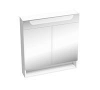 Ravak Classic II - Armoire avec glace et éclairage LED, 70x14x76 cm, 2 portes, blanc brillant X000001470