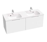 Ravak Classic II - Meuble lavabo 129x45x47 cm, 2 tiroirs, blanc brillant X000001482