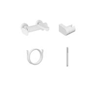 Ravak Eleganta - Mitigeur de baignoire ES 022.10WV.+S avec accessoires, blanc mat X07S134