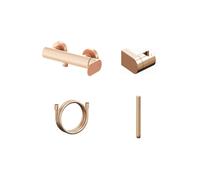 Ravak Eleganta - Mitigeur de douche EL 032.60RGB.+S avec accessoires, or rose brossé X07S142
