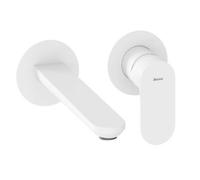 Ravak Eleganta - Mitigeur de lavabo encastré, 2 trous, blanc mat X070255