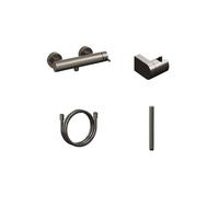 Ravak Espirit - Mitigeur de douche ES 032.20GB.+S avec accessoires, graphite brossé X07S131