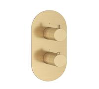 Ravak Espirit - Mitigeur thermostatique encastré, 2 sorties, doré brossé X070610