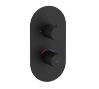 Ravak Espirit - Mitigeur thermostatique encastré, 2 sorties, noir mat X070286