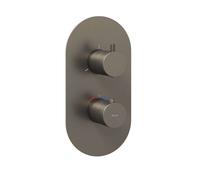Ravak Espirit - Mitigeur thermostatique encastré pour 3 appareils, graphite brossé X070326