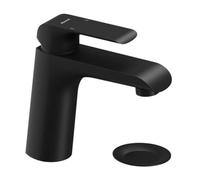 Ravak Flat - Mitigeur de lavabo avec bonde Click-Clack, noir mat X070172