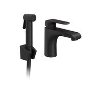 Ravak Flat - Mitigeur de lavabo avec douchette de bidet, noir X070439