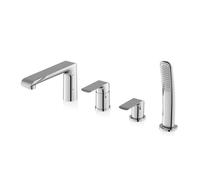 Ravak Flat - Mitigeur FL 026.00 sur le bord de la baignoire, installation de 4 trous, chrome X070120