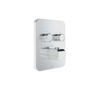 Ravak Flat - Mitigeur thermostatique encastré FL 063.00CR.O2.RB07, pour 2 sorties, chrome X070747