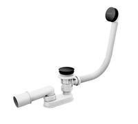 Ravak - Garniture de vidage et trop-plein pour baignoire, longueur 570 mm, ClickClack, noir mat X01746